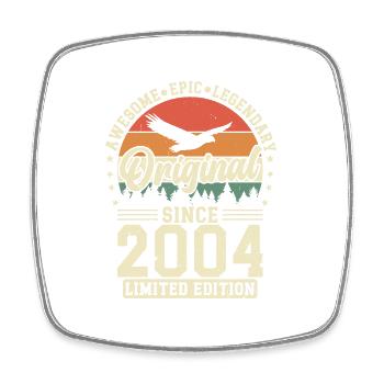 Millésime 2004 - légendaire cadeau d’anniversaire de 20 ans - Magnet carré - blanc - Devant