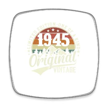 Geburtstag 79 Vintage Retro 1945 - Viereckiger Kühlschrankmagnet - Weiß - Vorne