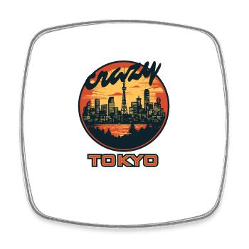 Tokyo la folie - Magnet carré - blanc - Devant