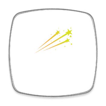shooting stars, night sky, astronomy - Square fridge magnet - white - Front