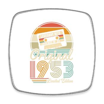 Vintage 1953 Birthday Retro - Square fridge magnet - white - Front