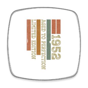 1952 Vintage Retro Birthday Gift Born in 1952 - Square fridge magnet - white - Front