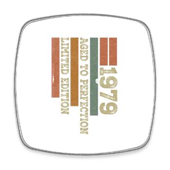 1979 Vintage Retro Geburtstagsgeschenk Geboren 1979 - Viereckiger Kühlschrankmagnet - Weiß - Vorne
