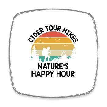 iking Outdoor Nature Hiker Trekking Mountaineering - Square fridge magnet - white - Front