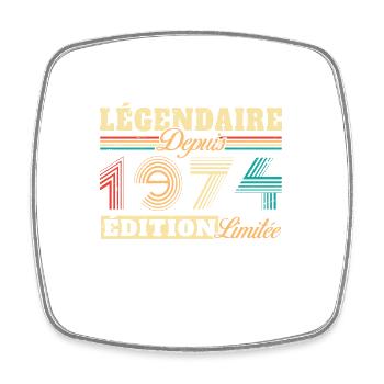 Légendaire Depuis 1974 - Magnet carré - blanc - Devant