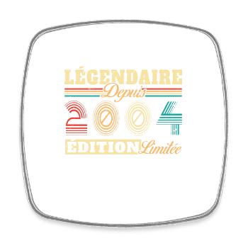 Légendaire Depuis 2004 - Magnet carré - blanc - Devant
