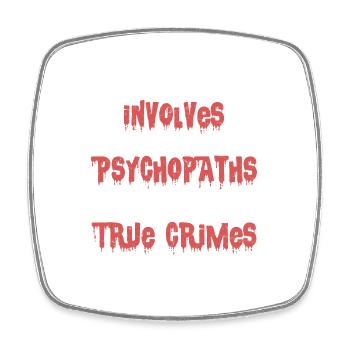 True Crime Podcast Murder Show Serial Killer - Square fridge magnet - white - Front