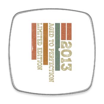2013 Cadeau Anniversaire Vintage Rétro Né en 2013 - Magnet carré - blanc - Devant