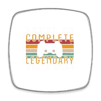 Level 20 Complete 2004, Birthday Gift - Square fridge magnet - white - Front