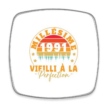 Millésime 1991, Cadeau D'anniversaire Vintage 1991 - Magnet carré - blanc - Devant