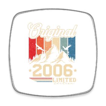 Original 2006 Rétro Vintage Anniversaire 18 Ans - Magnet carré - blanc - Devant