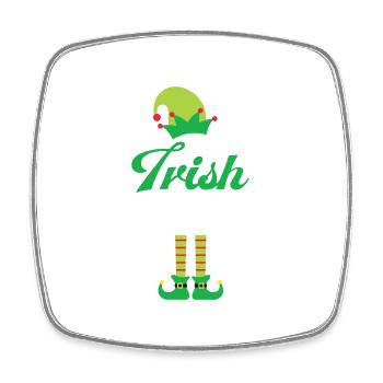 L’elfe irlandais patrimoine elfes trèfle Noël Irlan - Magnet carré - blanc - Devant