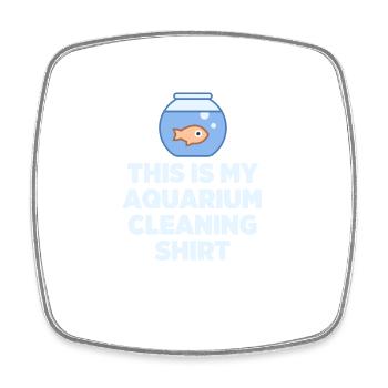 Das ist mein Aquarium Cleaning Shirt - Gold Fish Pet - Viereckiger Kühlschrankmagnet - Weiß - Vorne