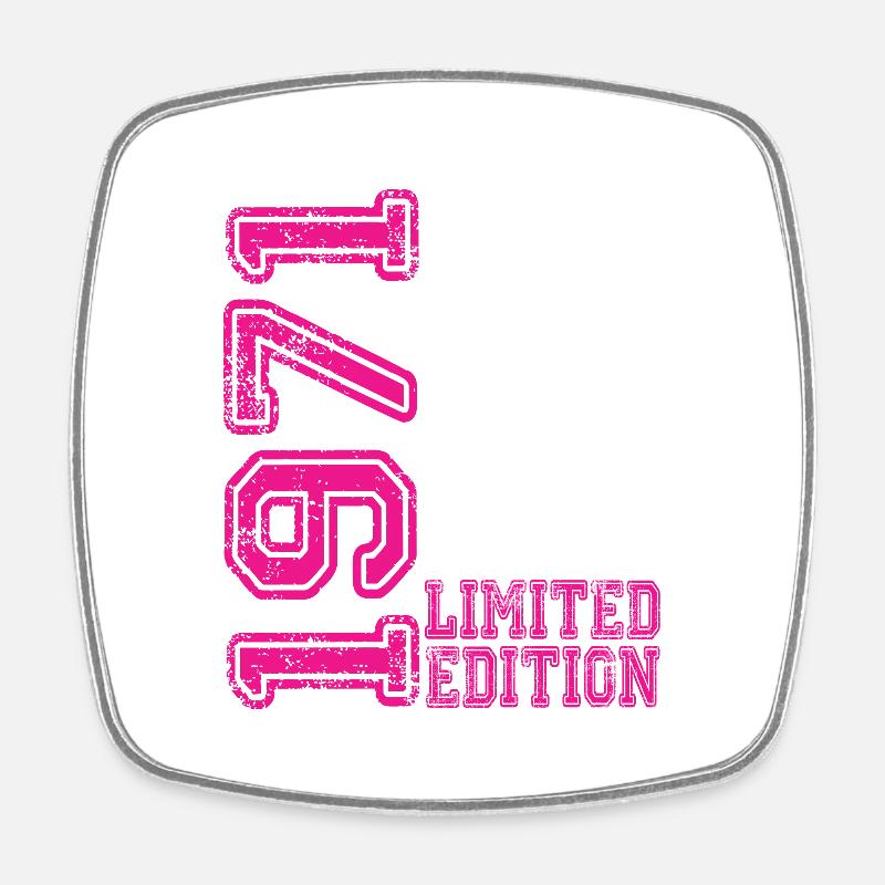 Limited Edition 1971 - Square fridge magnet - white