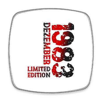 1983 Dezember Limited Edition 40. Geburtstag Deko - Viereckiger Kühlschrankmagnet - Weiß - Vorne