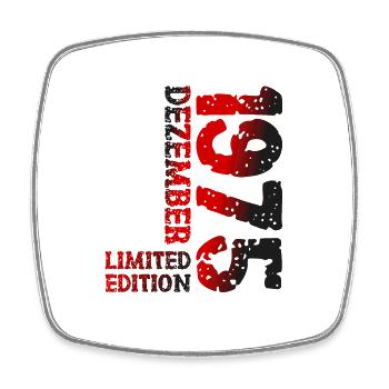 1975 Dezember Limited Edition 48. Geburtstag Deko - Viereckiger Kühlschrankmagnet - Weiß - Vorne