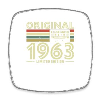 60th Birthday Vintage Retro 1963 - Square fridge magnet - white - Front