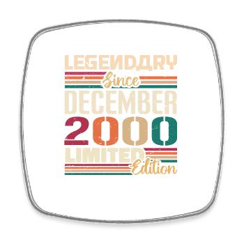 Legendary since December 2000 Vintage December 2000 - Square fridge magnet - white - Front
