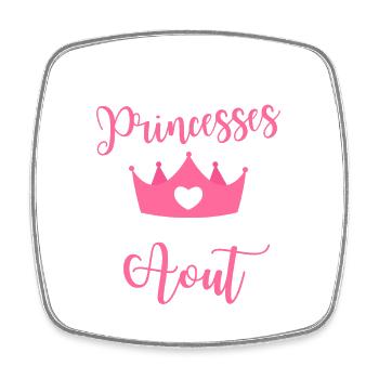 Les plus bellas princess sont nees en aout - Magnet carré - blanc - Devant