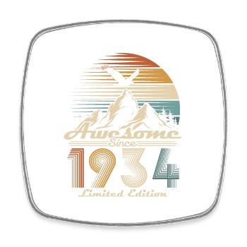 Vintage 1934 Vintage Rétro Cadeau Anniversaire - Magnet carré - blanc - Devant