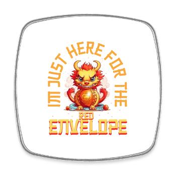 Happy Chinese New Year 2024 Funny Year Of The - Viereckiger Kühlschrankmagnet - Weiß - Vorne