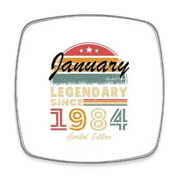 Cadeau D'anniversaire Nées En Janvier 1984 - Magnet carré - blanc - Devant