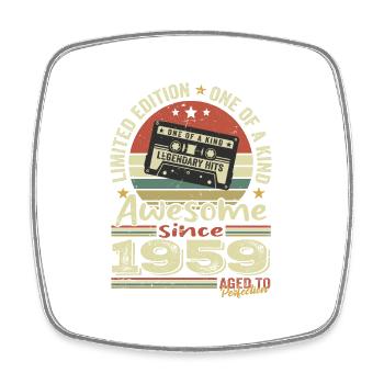 Vintage 1959 Original Rétro Cadeau Anniversaire - Magnet carré - blanc - Devant