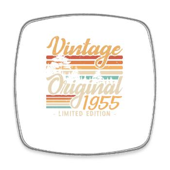 Vintage Anniversary Made in 1955 Retro 1955 - Square fridge magnet - white - Front