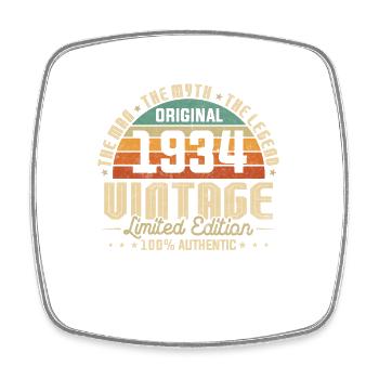 Vintage 1934 Jahrgang Geburtstagsgeschenk Retro - Magnet carré - blanc - Devant