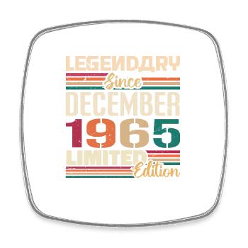 Legendary since December 1965 Vintage December 1965 - Square fridge magnet - white - Front