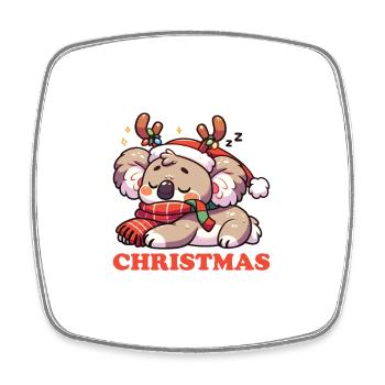 Pyjama de Noël Koala Koalas - Magnet carré - blanc - Devant