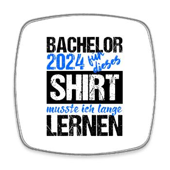 Bachelor 2024 Lange Genug Gelernt Lasst Uns Feiern - Viereckiger Kühlschrankmagnet - Weiß - Vorne