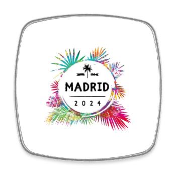 Madrid 2024 Bunt - Viereckiger Kühlschrankmagnet - Weiß - Vorne