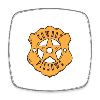 Cowboy Pillows Southern Girl Texas Lady Funny - Square fridge magnet - white - Front