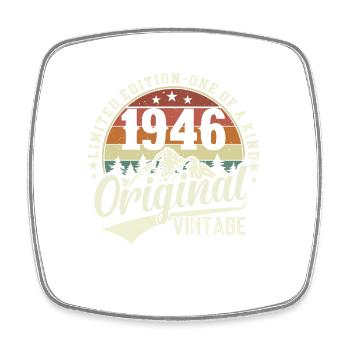 Fête d’anniversaire vintage 1946 - Magnet carré - blanc - Devant