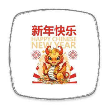 Year Of The Dragon Happy Chinese New Year 2024 - Viereckiger Kühlschrankmagnet - Weiß - Vorne