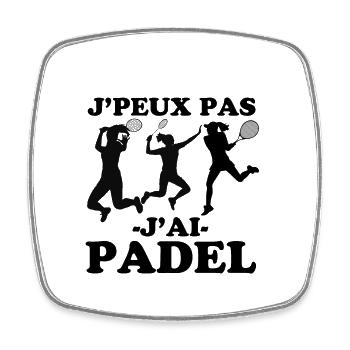 Femme joueuse de padel 1 - Magnet carré - blanc - Devant