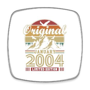 Original janvier 2004 vintage anniversaire 2004 - Magnet carré - blanc - Devant