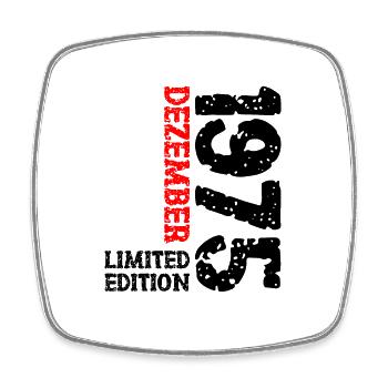 1975 Dezember Limited Edition 48. Geburtstag Deko - Viereckiger Kühlschrankmagnet - Weiß - Vorne