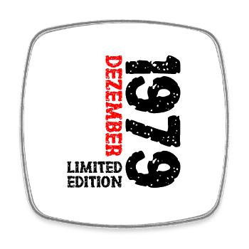 1979 Dezember Limited Edition 44. Geburtstag Deko - Viereckiger Kühlschrankmagnet - Weiß - Vorne