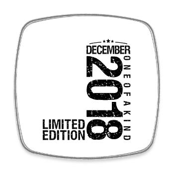 Birthday December 2018 December born in December - Square fridge magnet - white - Front