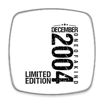 Birthday December 2004 December born in December - Square fridge magnet - white - Front