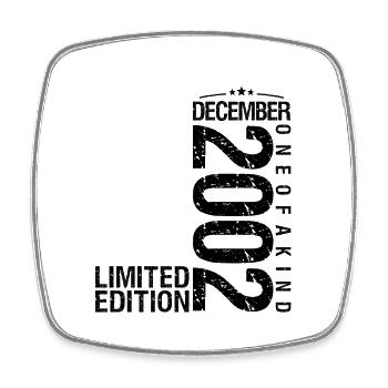 Birthday December 2002 December born in December - Square fridge magnet - white - Front