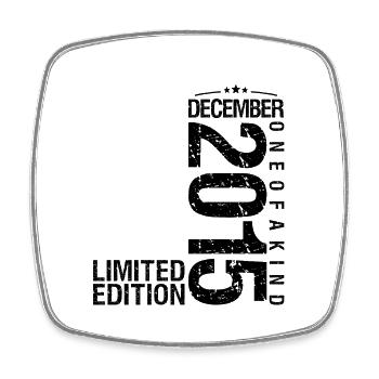 Birthday December 2015 December born in December - Square fridge magnet - white - Front