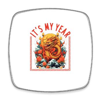 Year Of The Dragon Happy Chinese New Year 2024 - Viereckiger Kühlschrankmagnet - Weiß - Vorne