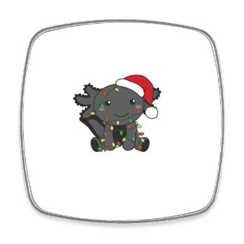 Axolotl Weihnachten Winter Tiere Axolotls - Viereckiger Kühlschrankmagnet - Weiß - Vorne