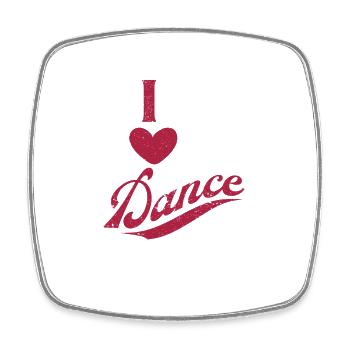 Live Love Dance Lustige Tanzliebhaberin Tänzerin - Viereckiger Kühlschrankmagnet - Weiß - Vorne