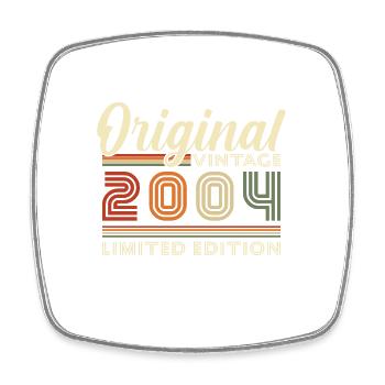 Vintage 2004 Jahrgang Geburtstag Retro Geschenk - Magnet carré - blanc - Devant