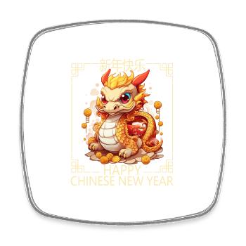 Year Of The Dragon Happy Chinese New Year 2024 - Viereckiger Kühlschrankmagnet - Weiß - Vorne