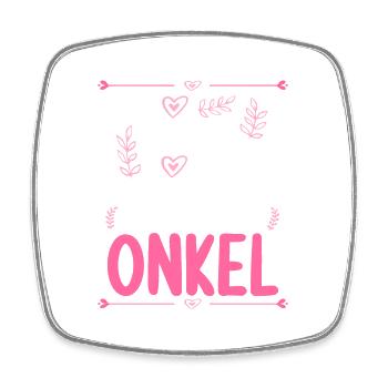 Ich komme total nach meinem Onkel Nichte Neffe - Viereckiger Kühlschrankmagnet - Weiß - Vorne